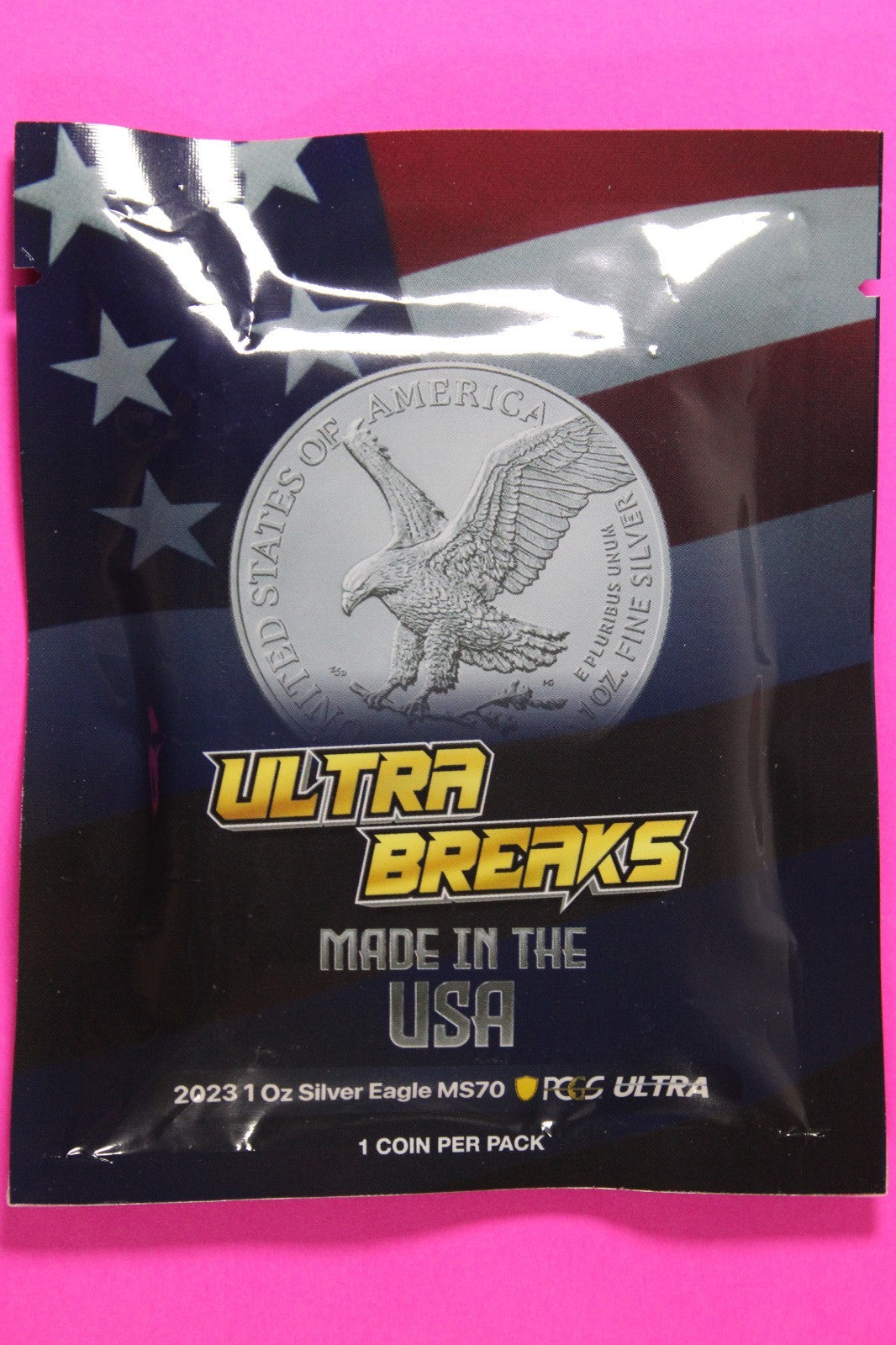2023 Ultra Breaks MS 70 Silver Eagle Sealed Pack PCGS Ultra Certified Slab 6127