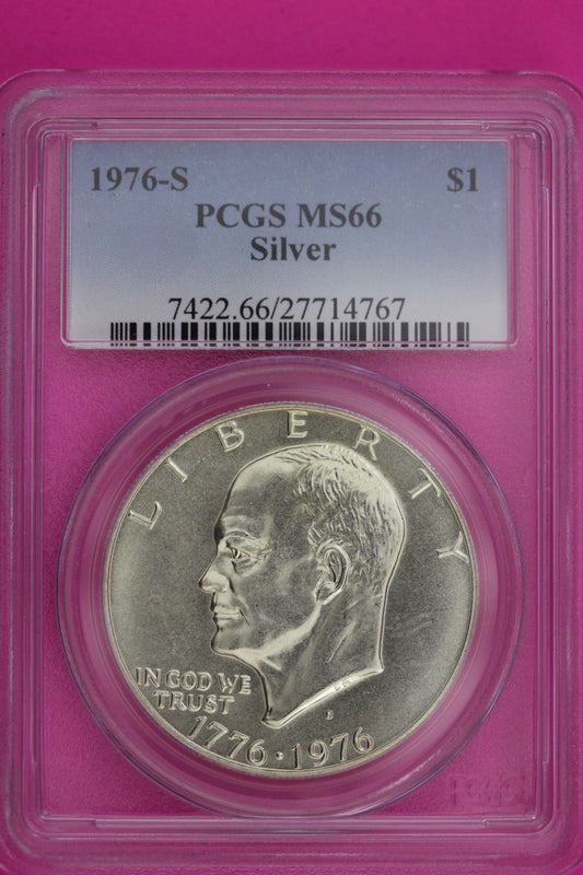 1976 S MS 66 Silver Ike Eisenhower Dollar PCGS Certified Graded Authentic 1198