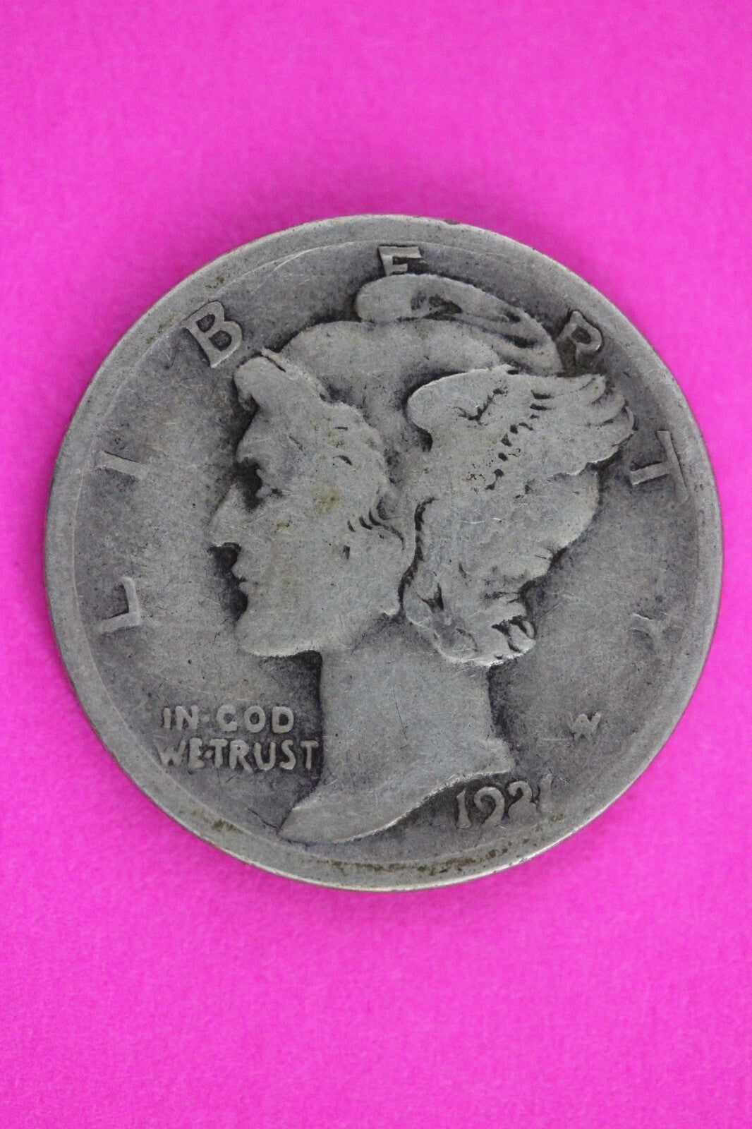 Key Date 1921 D Mercury Winged Liberty Dime Silver You Get Same Coin In Pics 34