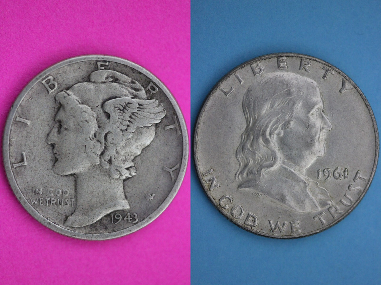 6 Standard Ounces Coin Weight 90% Silver Junk Franklin Halves & Mercury Dimes