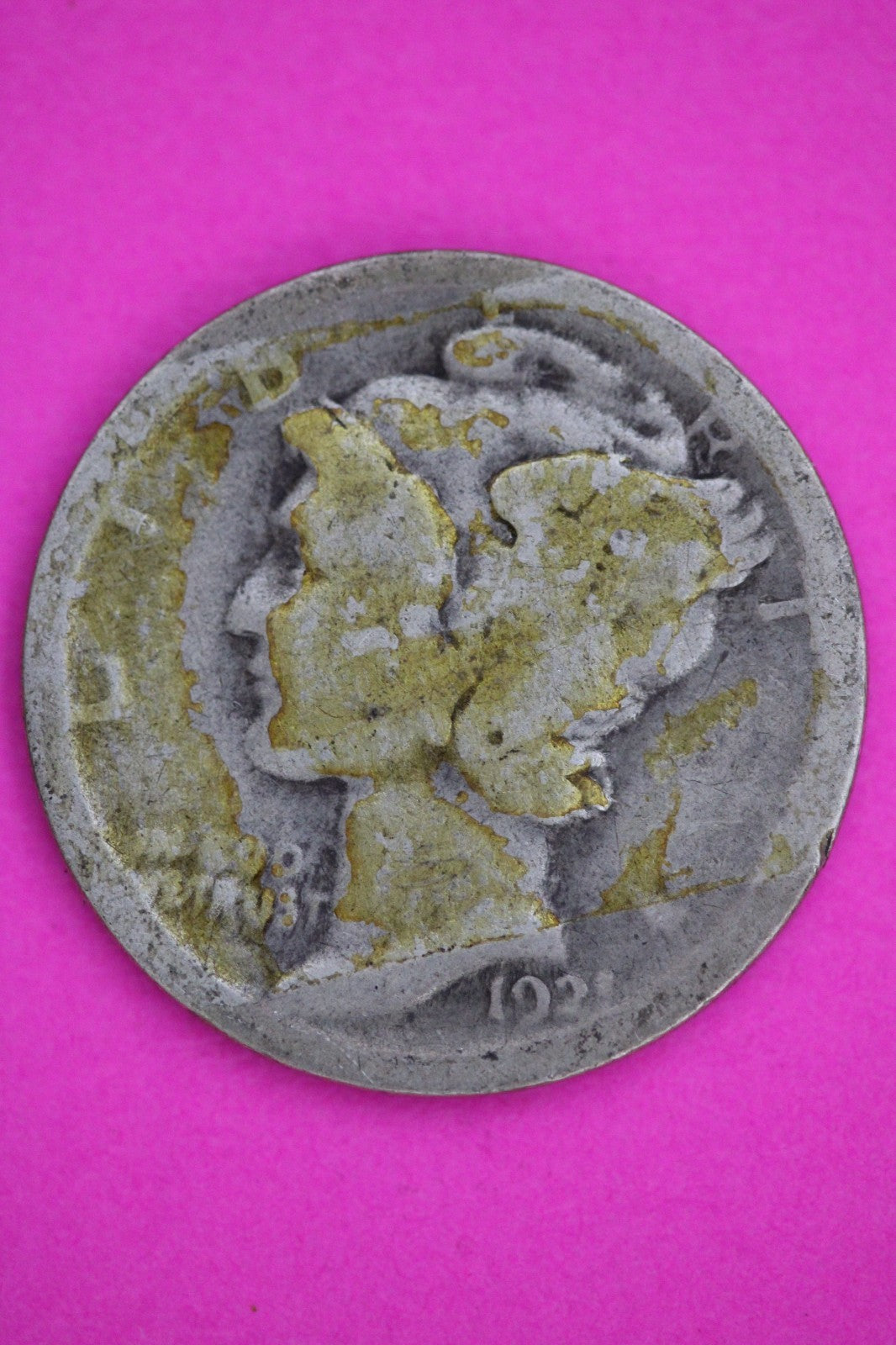 1921 P Mercury Liberty Dime Silver Coin Guaranteed Genuine American Seller 2554