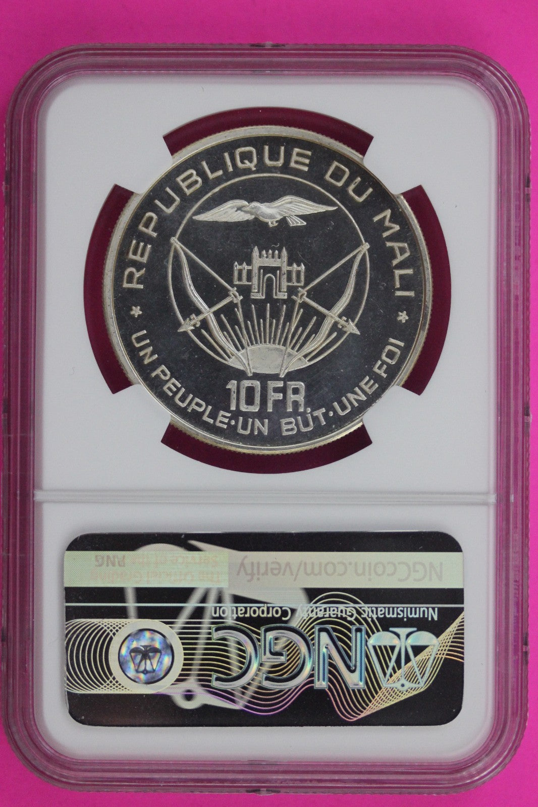 1960 PF 63 Ultra Cameo Mali 10 Francs Independence NGC Certified Graded 1309