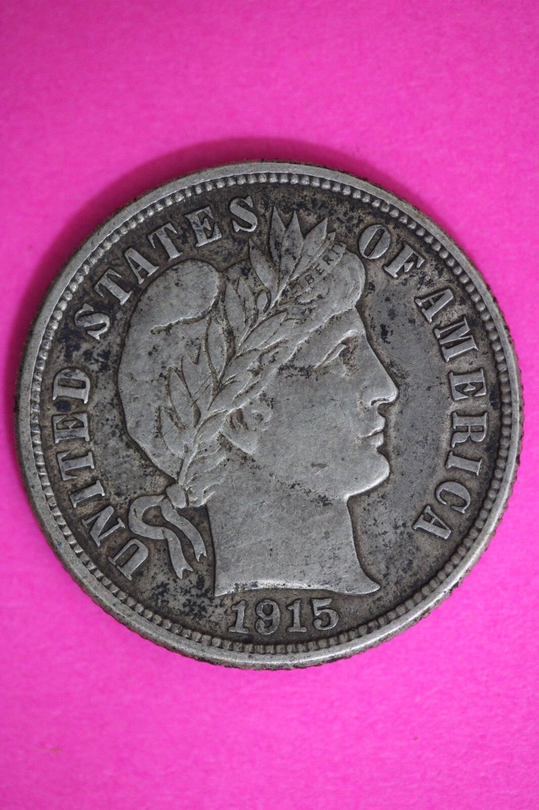 High Grade 1915 P Barber Liberty Dime Scarce Semi Key Date Silver Coin 92