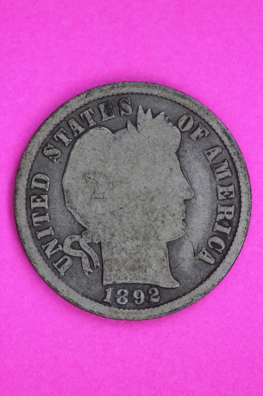 1892 S Barber Liberty Dime Silver Coin Guaranteed Authentic & Genuine 1545