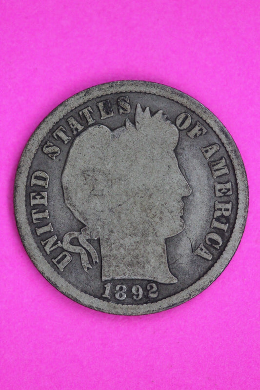 1892 S Barber Liberty Dime Silver Coin Guaranteed Authentic & Genuine 1545