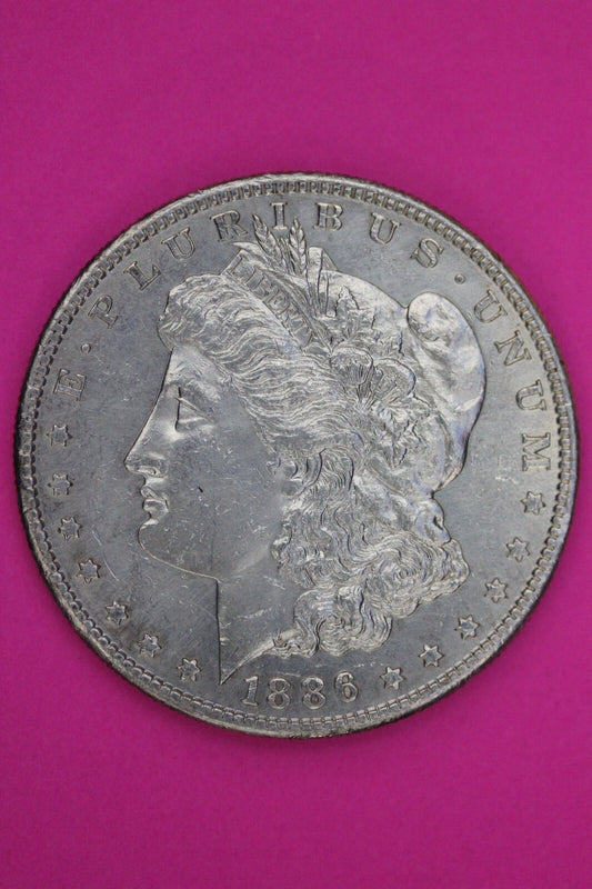 High Grade 1886 S Morgan Liberty Silver Dollar Scarce Semi Key Date Coin 34