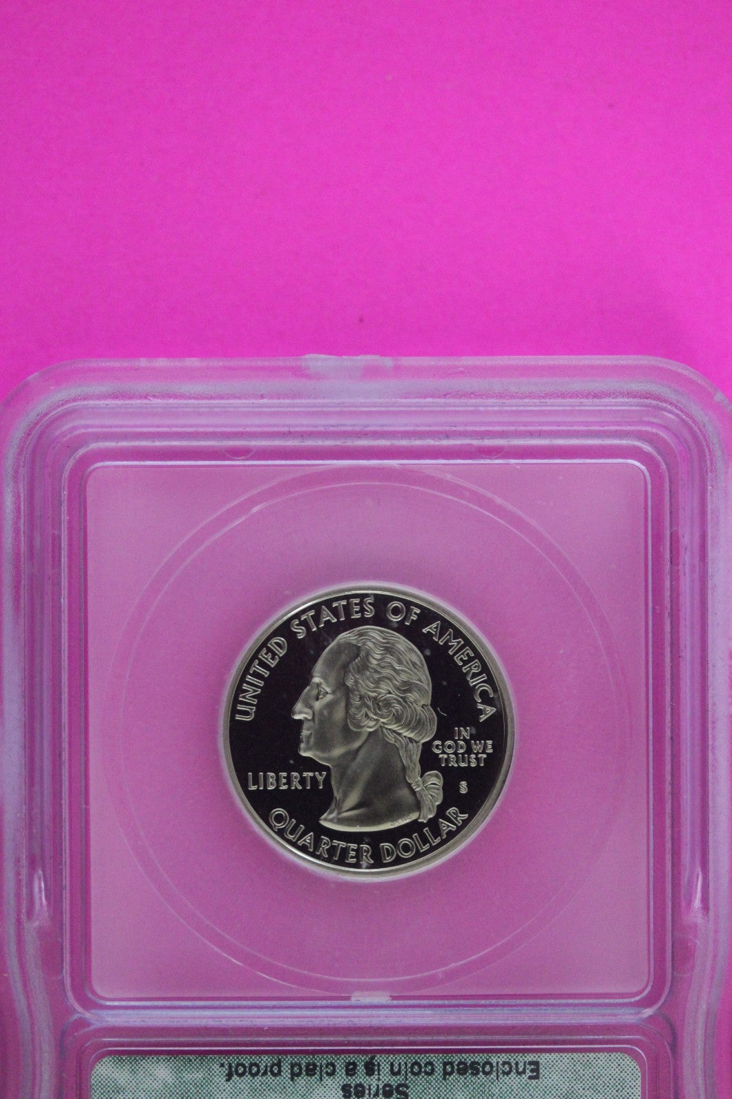 2001 S Proof Rhode Island Clad State Quarter Artist Signature ICG Certified 167