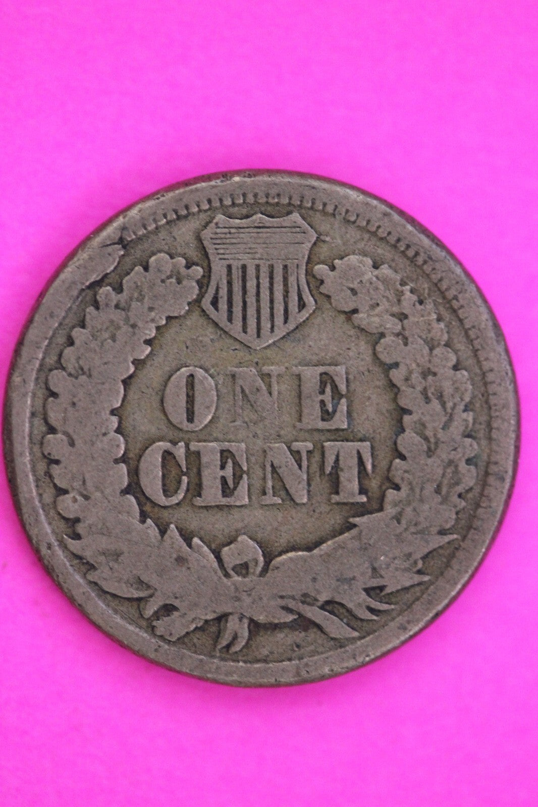 1864 Odd Rim Copper Nickel Indian Head Cent Penny Type Exact Coin Shown 340