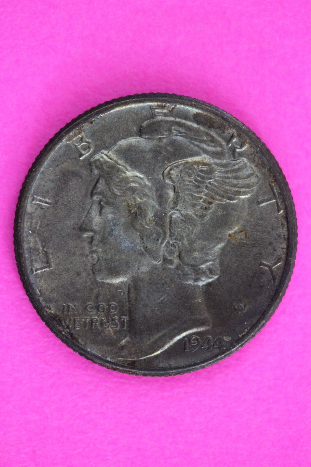 1944 P Mercury Winged Liberty Dime Semi Key Date Exact Same Coin In Pics 54