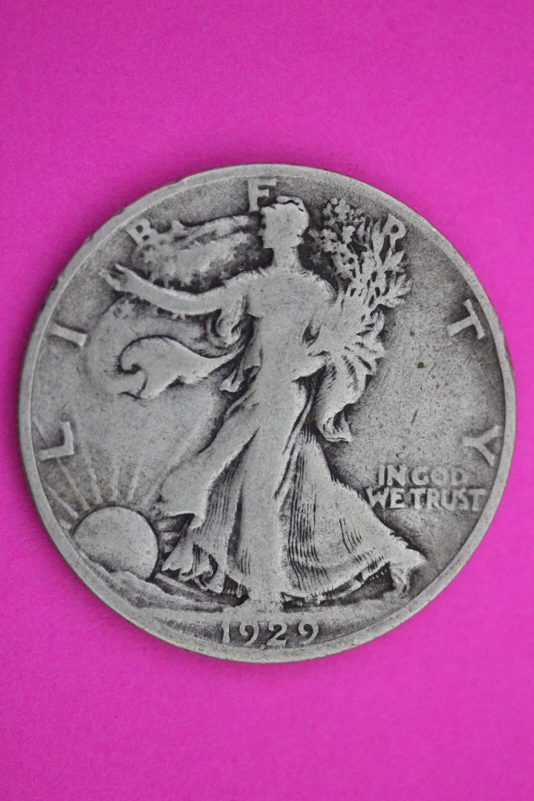1929 S Walking Liberty Half Dollar Scarce Semi Key Date Silver Walker Coin 0012