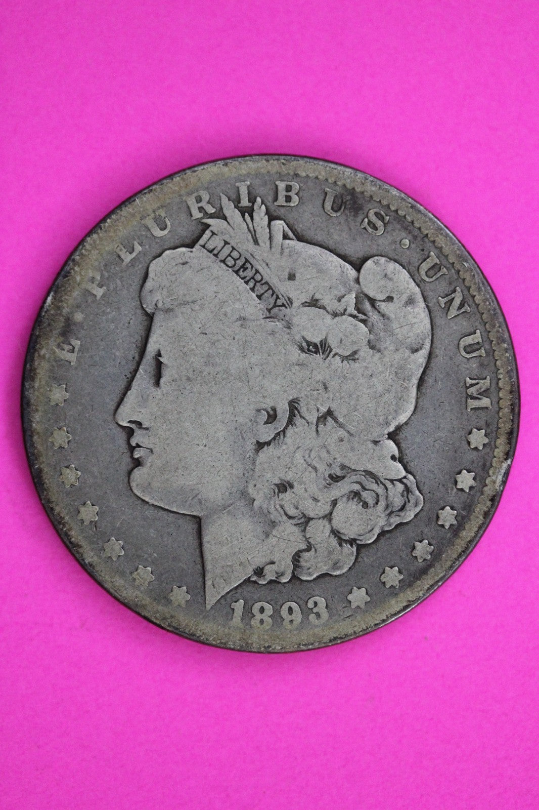 1893 CC Morgan Lady Liberty Silver Dollar Guaranteed Authentic & Genuine 1744