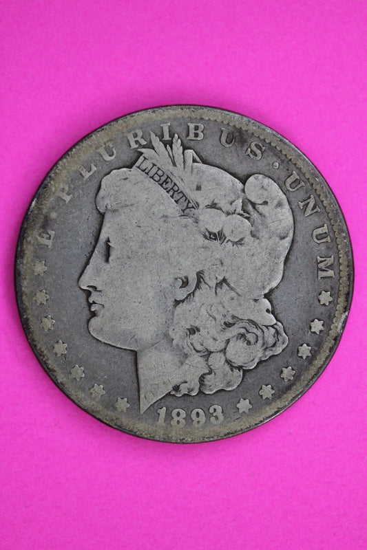 1893 CC Morgan Lady Liberty Silver Dollar Guaranteed Authentic & Genuine 1744