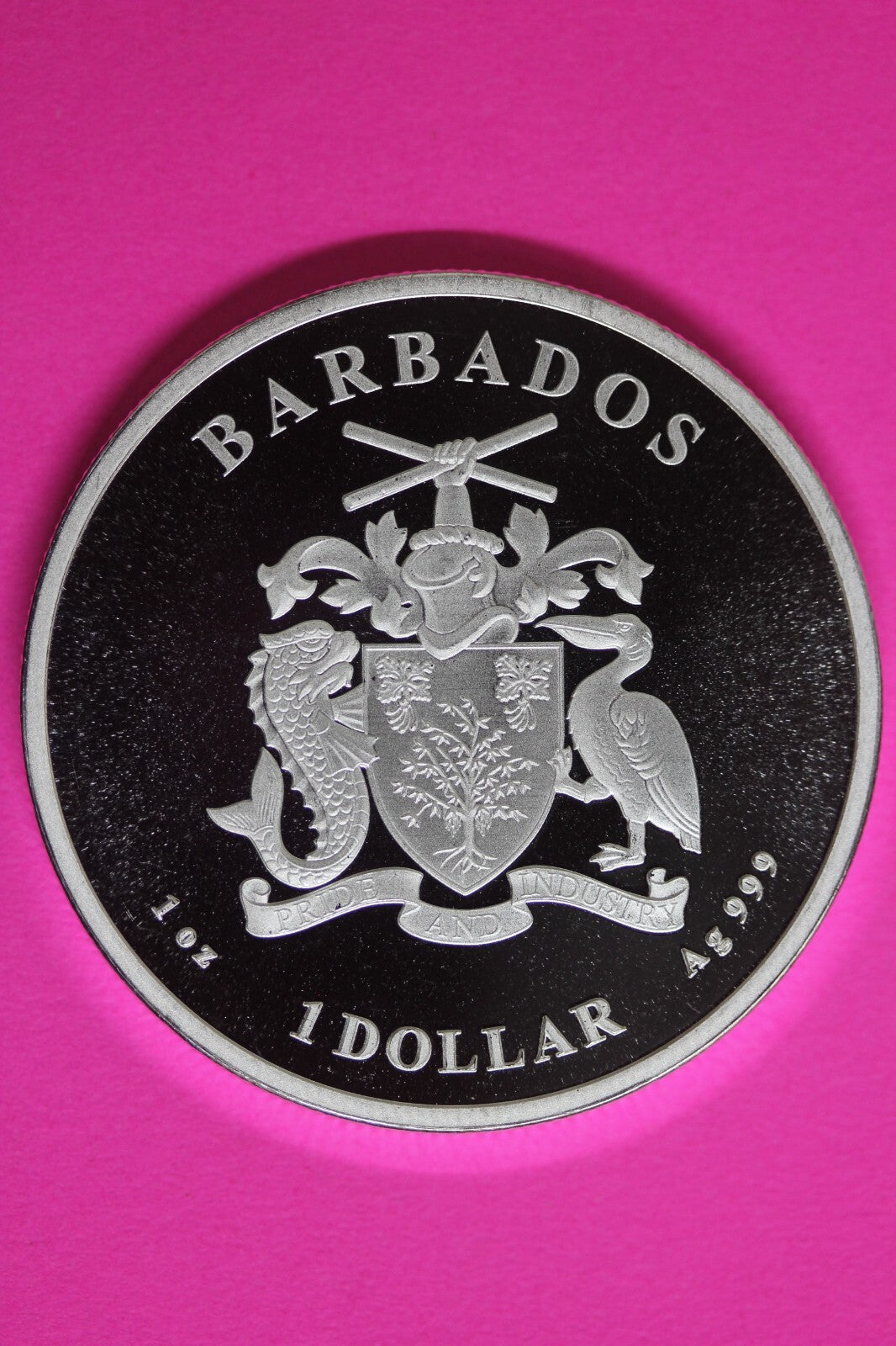 Gem BU 2023 Barbados Monkey 1 OZ Silver Coin .999 Fine $1.00 Same Coin In Pic 32