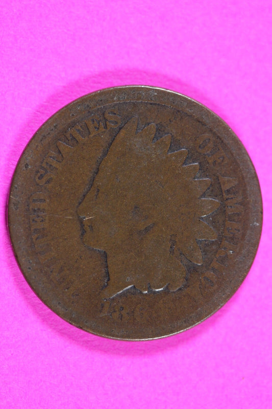 1864 Bronze Indian Head Cent Penny Rare Early Type Coin Exact Coin Pictured 223
