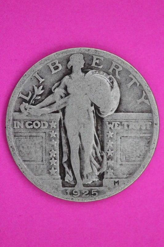 Full Date 1925 P Standing Liberty Silver Quarter You Get The Coin In Pics TOM 89