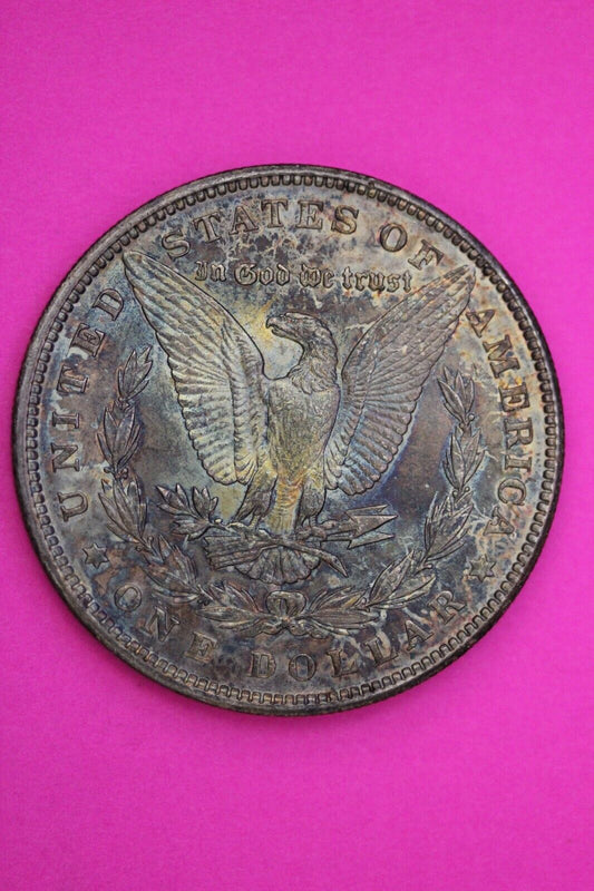 Rainbow Toned 1900 P Morgan Liberty Silver Dollar Coin Philadelphia Mint 316