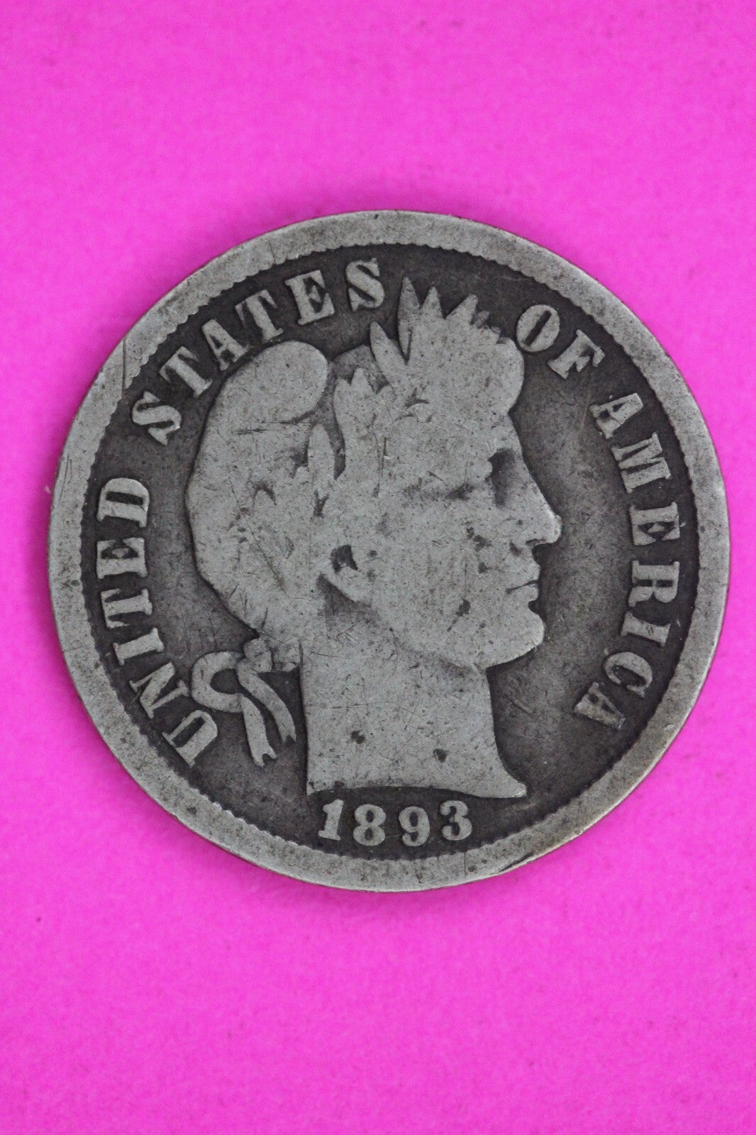 1893 S Barber Liberty Dime Silver Coin Guaranteed Authentic Free Shipping 1550