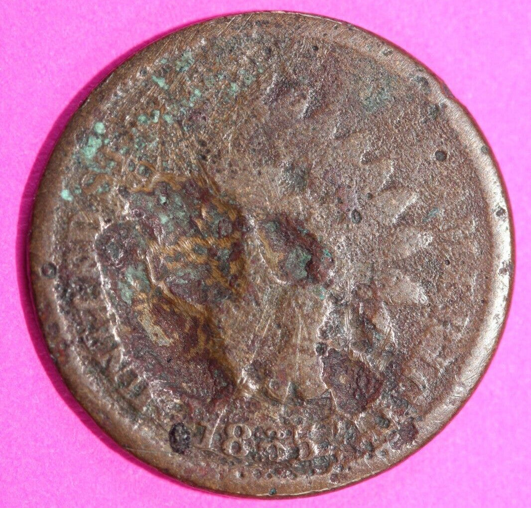 Bent 1865 Indian Head Cent Penny Scarce Early Type Coin Exact Coin Pictured 164