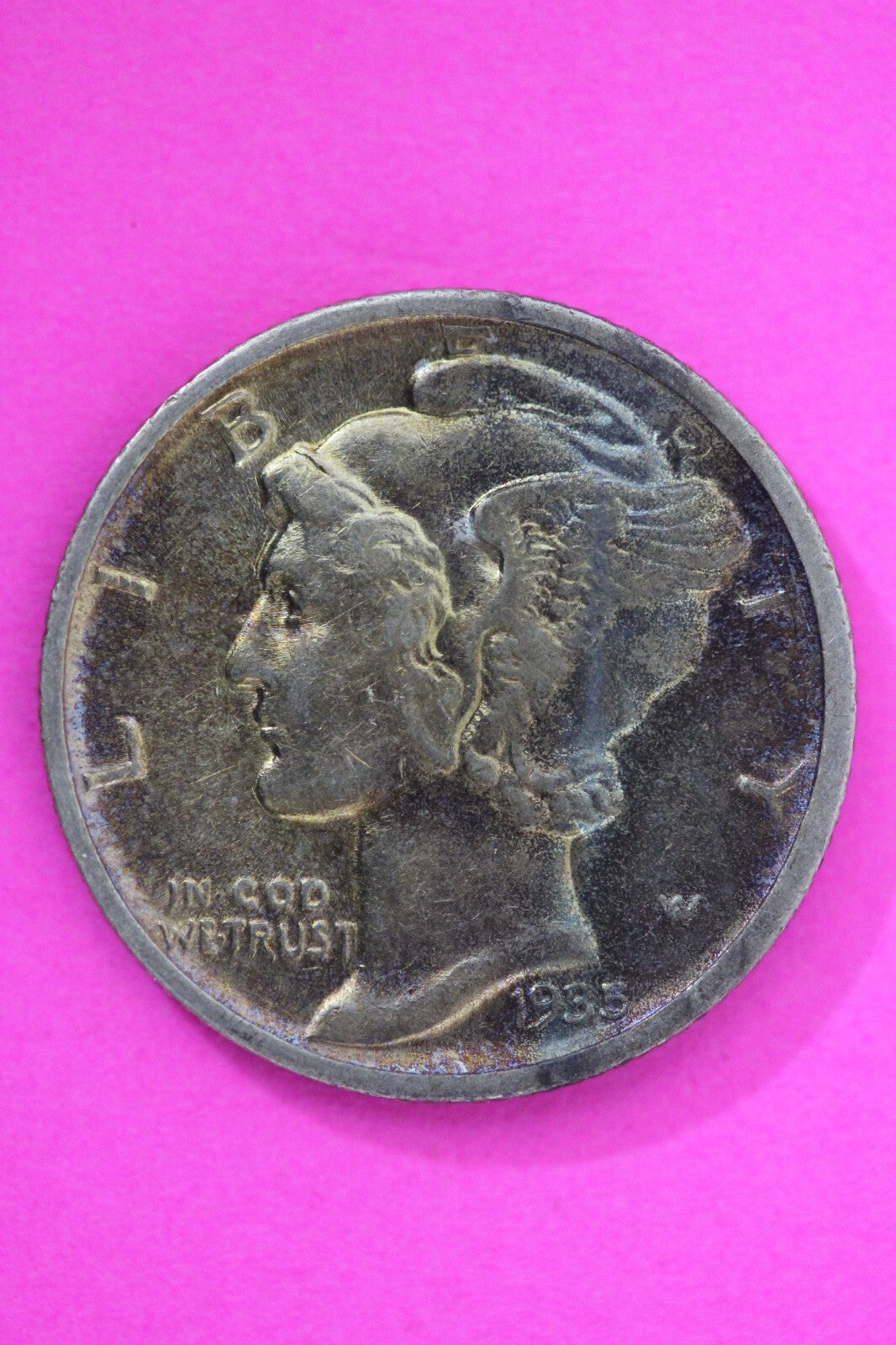 1935 D Mercury Winged Liberty Dime Semi Key Date Exact Same Coin In Pics 64