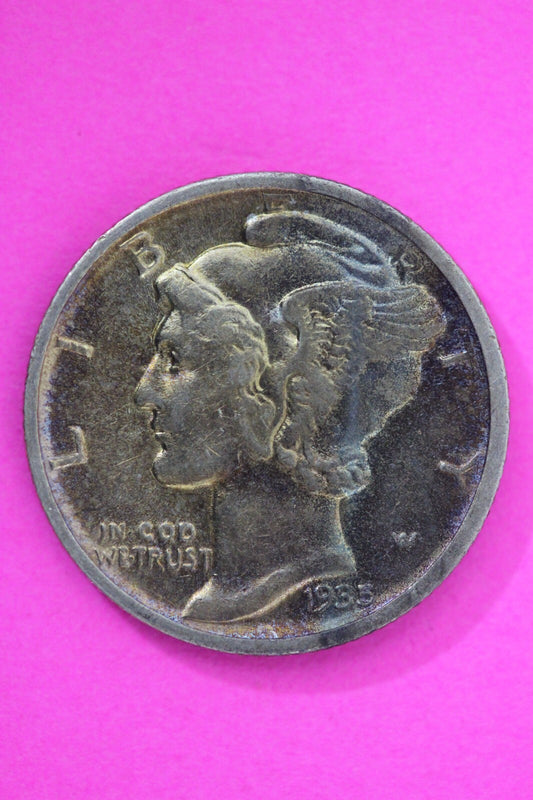 1935 D Mercury Winged Liberty Dime Semi Key Date Exact Same Coin In Pics 64