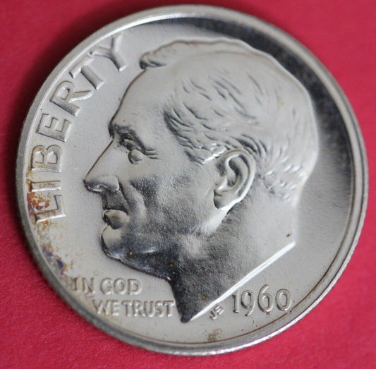 1960 Silver Proof Roosevelt Dime Exact Coin Shown  OCE 04