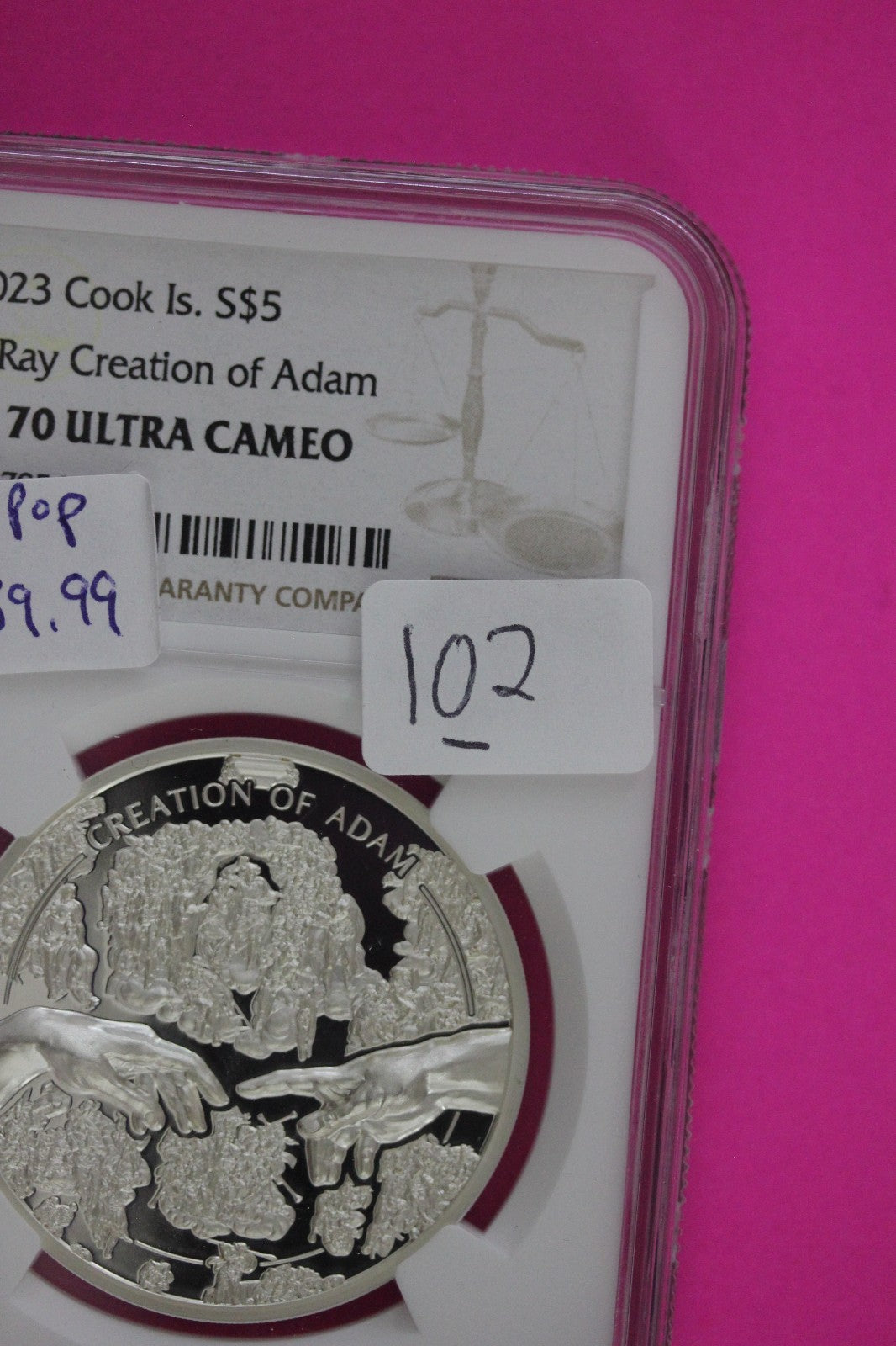 Top Pop 2023 PF 70 X-Ray Creation of Adam Cook Islands Silver $5 Coin NGC 102