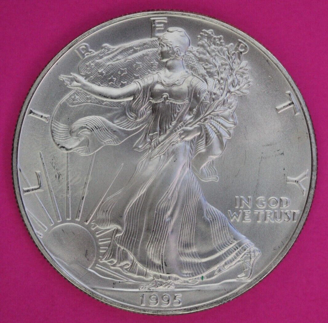 Key Date 1995 BU American Silver Eagle Key Date 1 Ounce 999 Exact Coin Shown 80