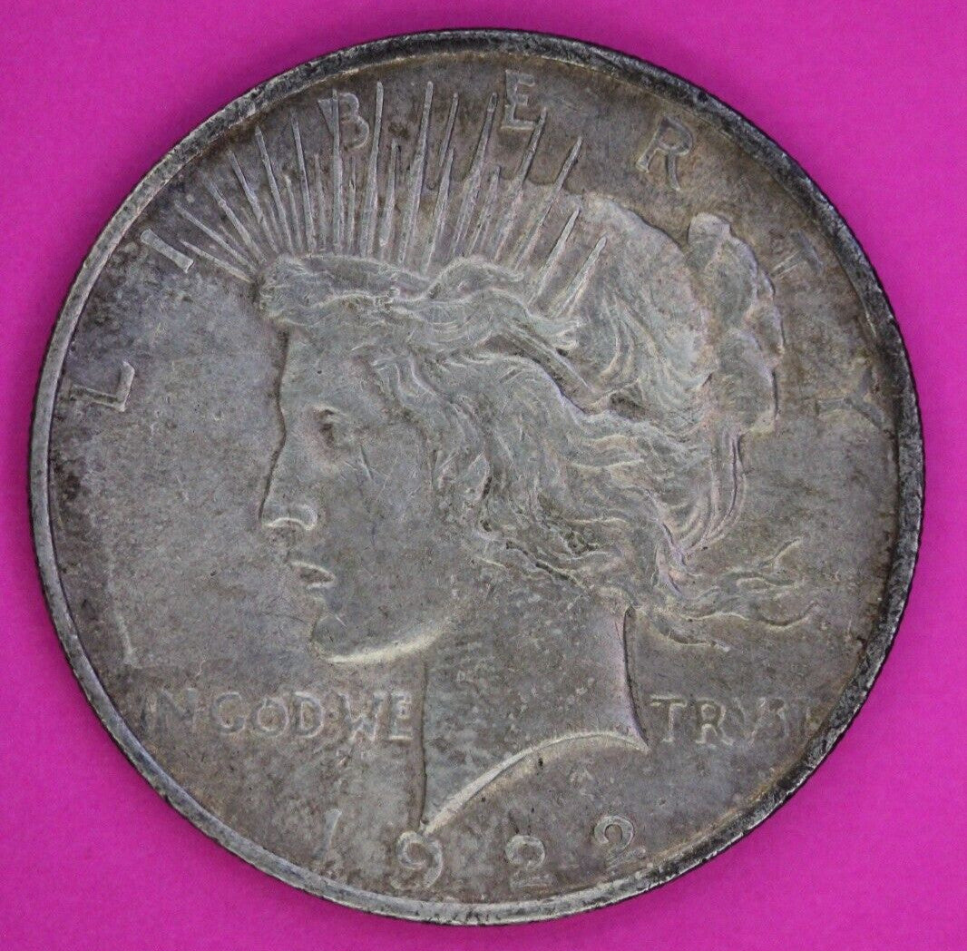 Toned High Grade 1922 P Liberty Peace Silver Dollar Philadelphia Mint Coin 238