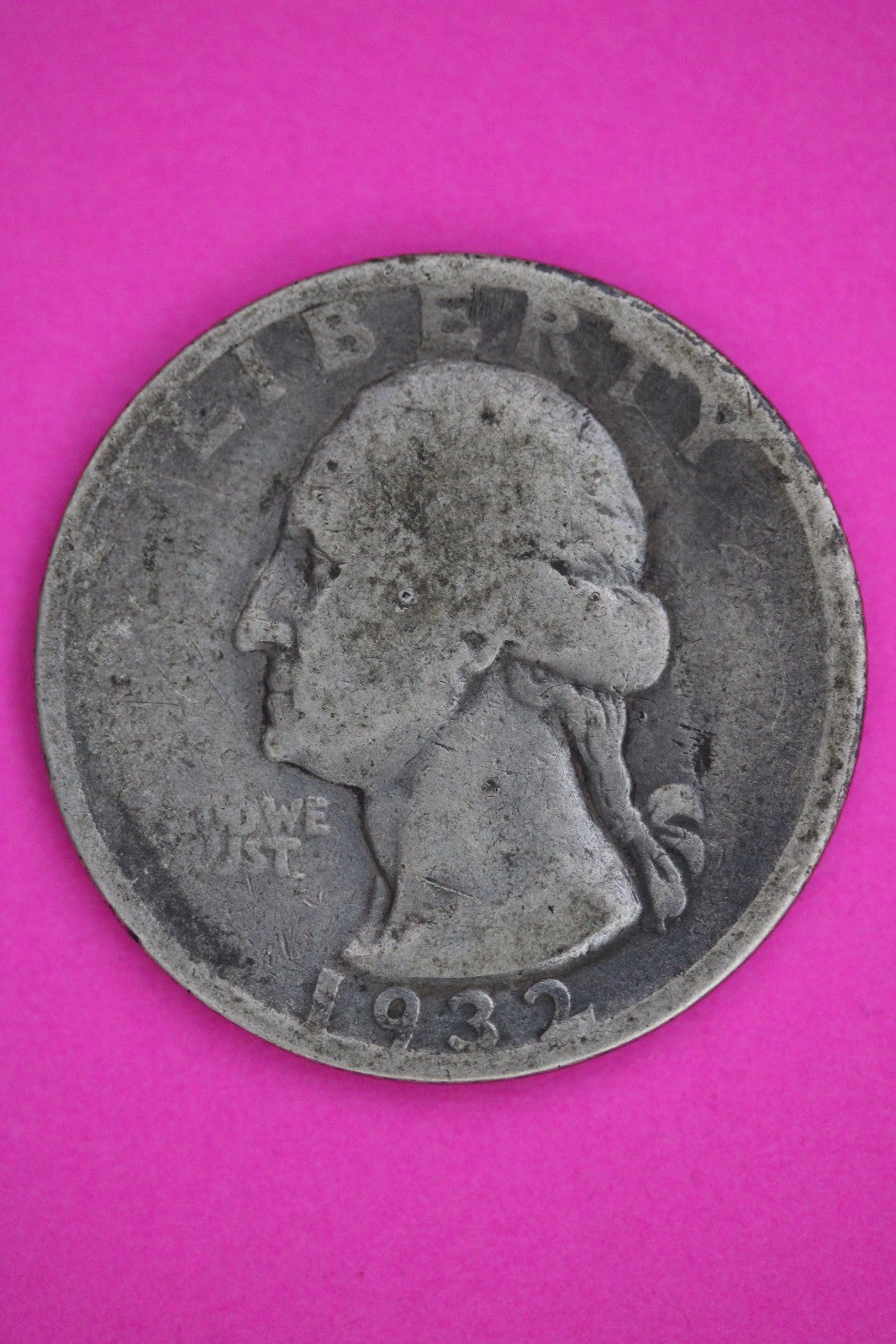 1932 S George Washington Silver Quarter Guaranteed Authentic Genuine Coin 2558