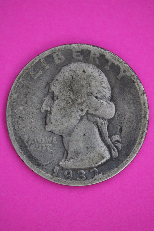 1932 S George Washington Silver Quarter Guaranteed Authentic Genuine Coin 2558