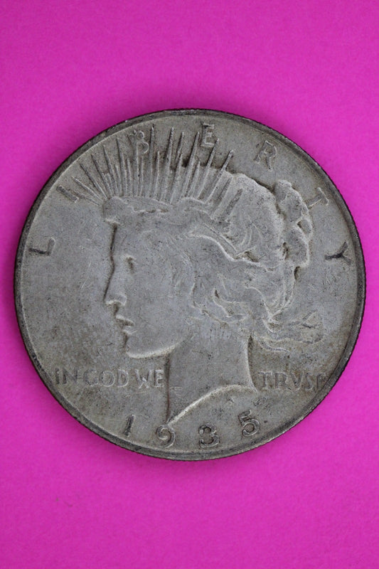 1935 S Peace Lady Liberty Semi Key Date Silver Dollar Guaranteed Authentic 1772