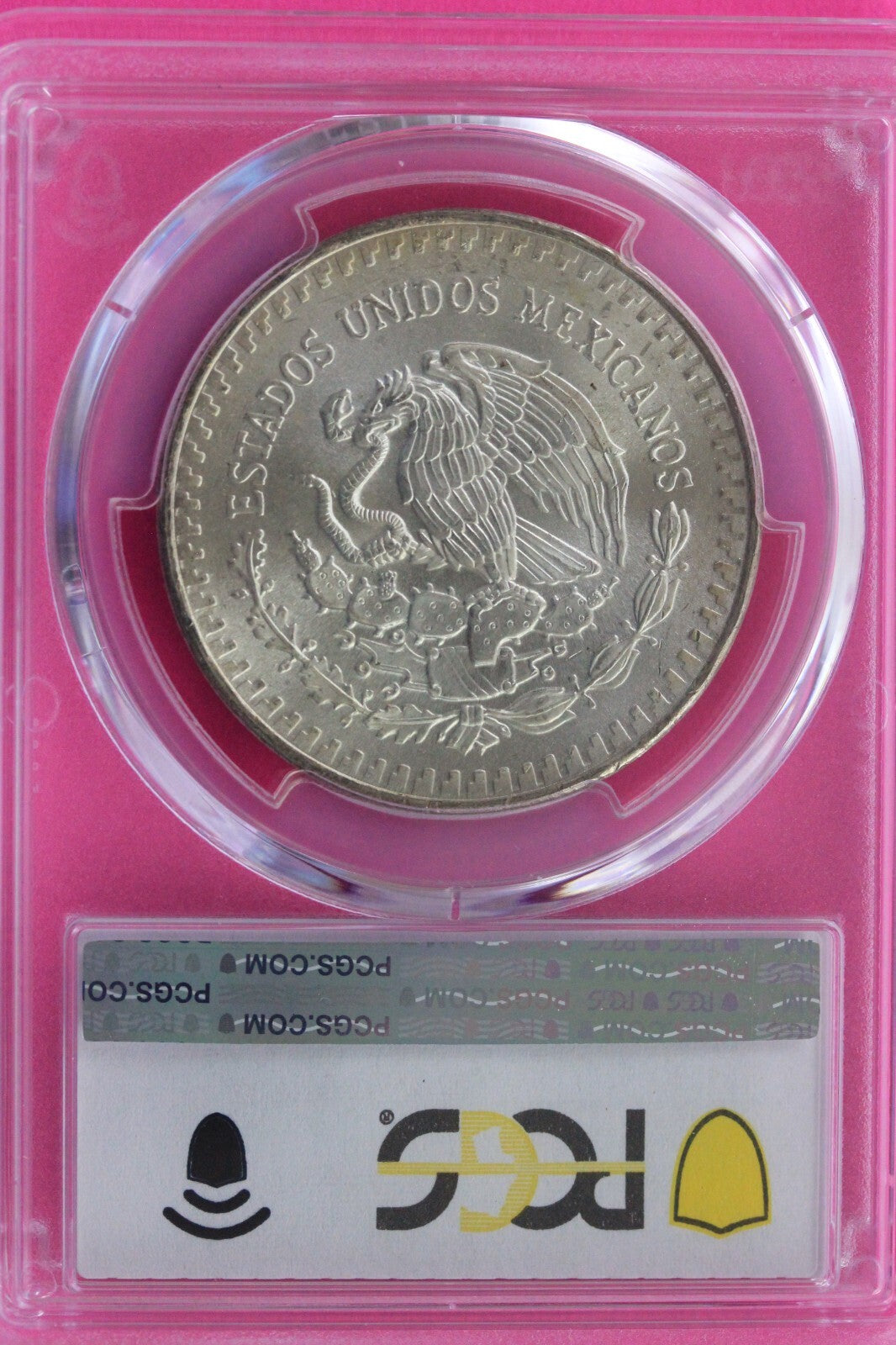 Toned 1983 MS 67 Libertad Mexico 1 OZ Silver Coin PCGS Certified Graded Slab 110