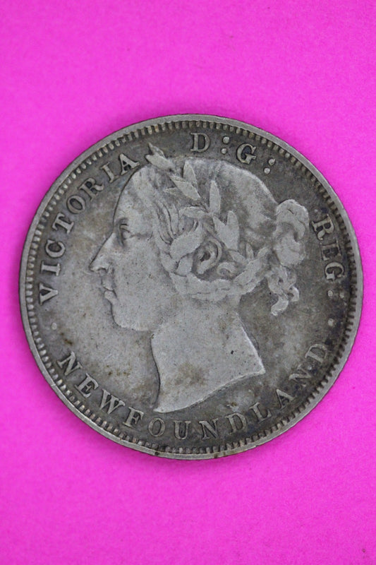 1899 Newfoundland Canada 20 TWENTY Cent Silver Coin Guaranteed Authentic 2241