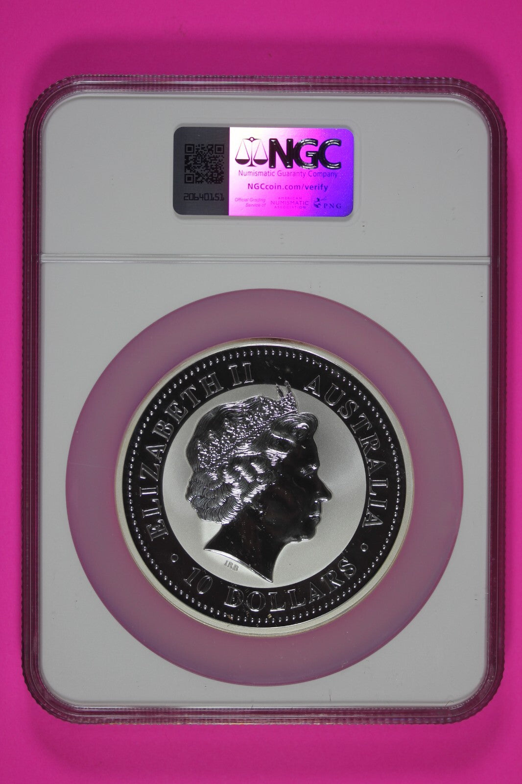 1999 MS 69 10 Ounces Silver Australia Year Of The Rabbit .999 Fine NGC Slab 7015