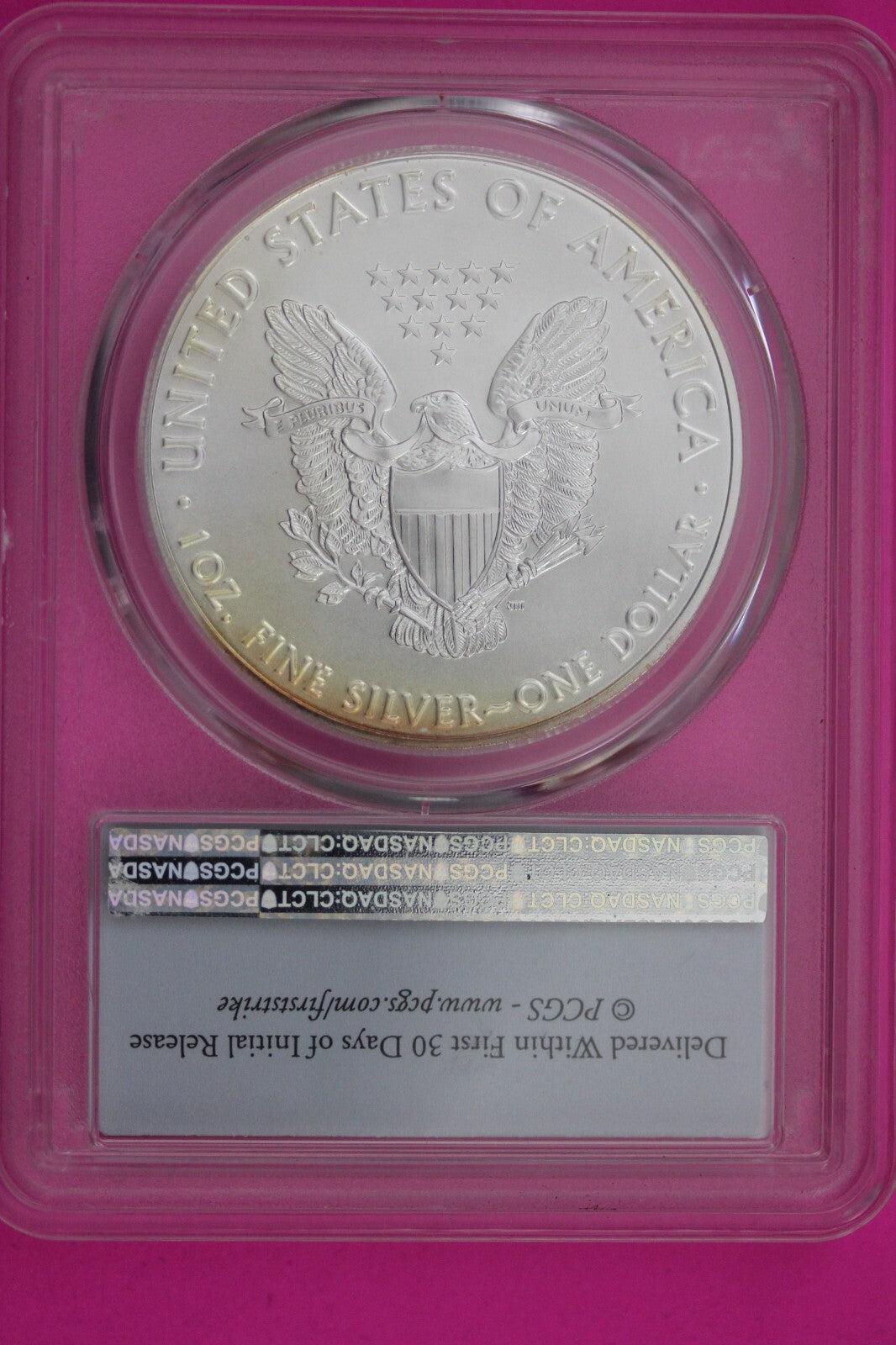 2016 MS 70 Silver Eagle Coin 1 OZ .999 PCGS Certified Graded Authentic Slab 578
