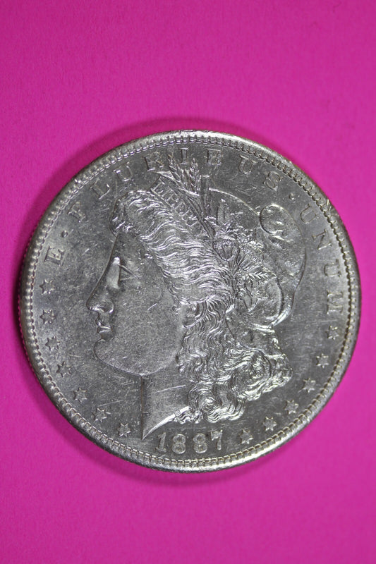 High Grade 1887 S Morgan Liberty Silver Dollar Key Date Coin San Francisco 296