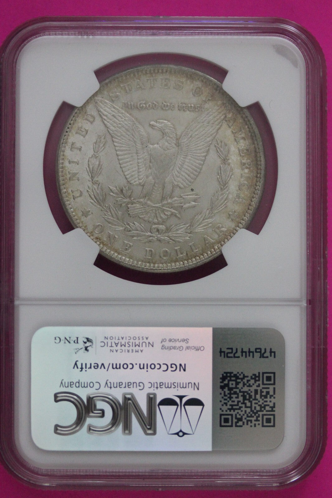 1887 P MS 63 Liberty Morgan Silver Dollar NGC Certified Graded Authentic 689