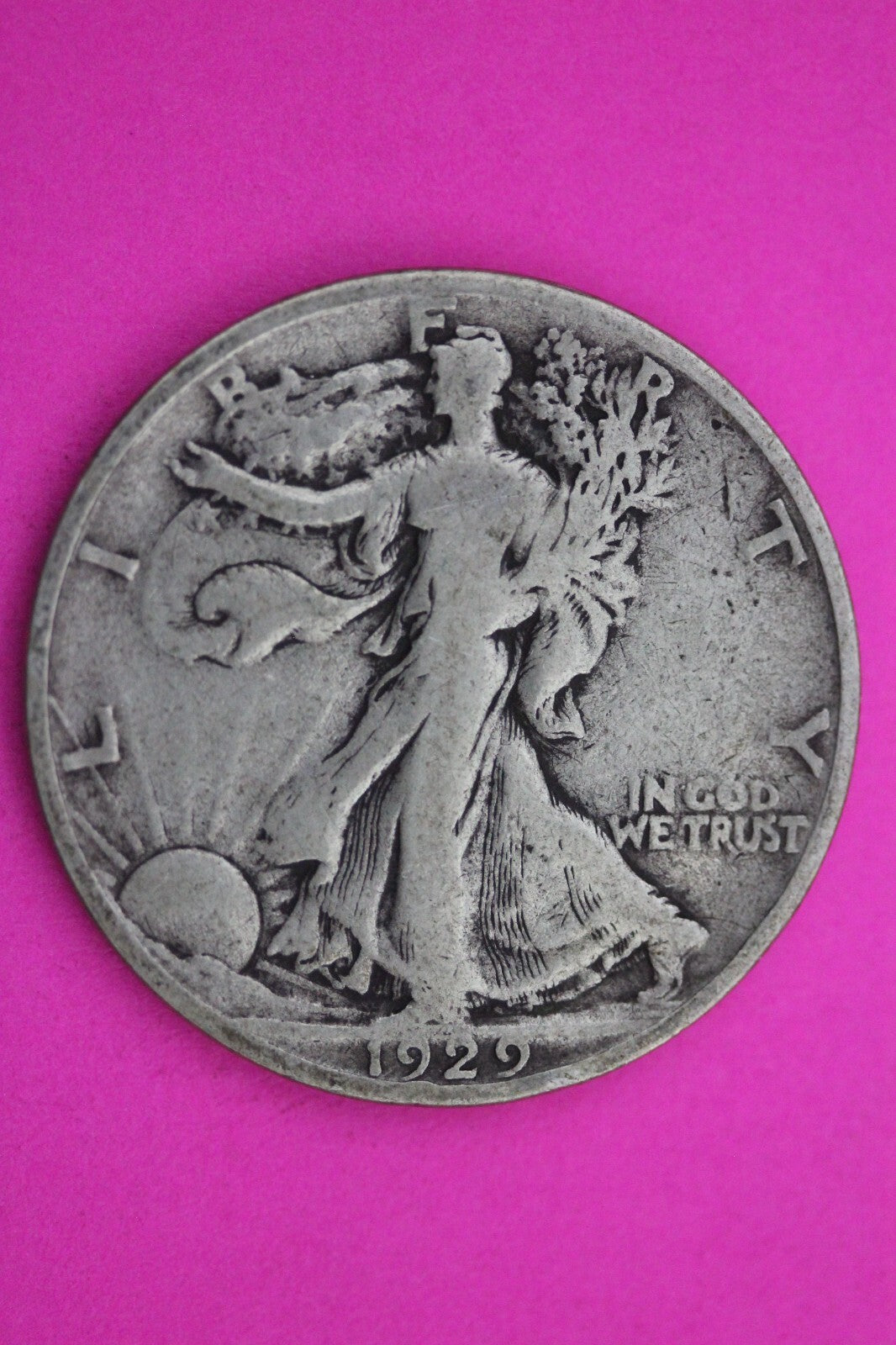1929 S Walking Liberty Half Dollar Scarce Semi Key Date Silver Walker Coin 0016