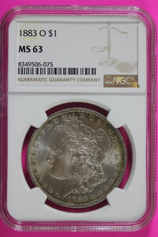 1883 O MS 63 Liberty Morgan Silver Dollar NGC Certified Graded Authentic 660