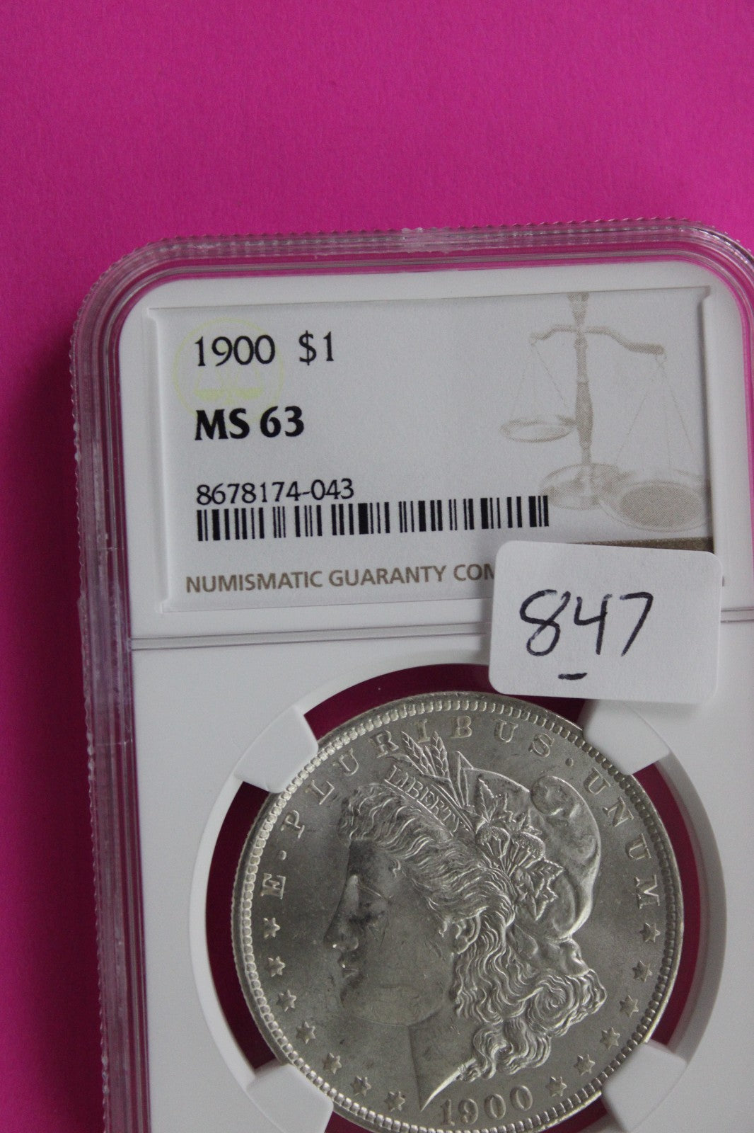 1900 P MS 63 Liberty Morgan Silver Dollar NGC Certified Graded Authentic 847