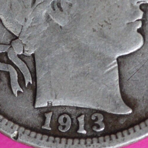 High Grade 1913 P Barber Liberty Dime Scarce Semi Key Date Silver Coin 46
