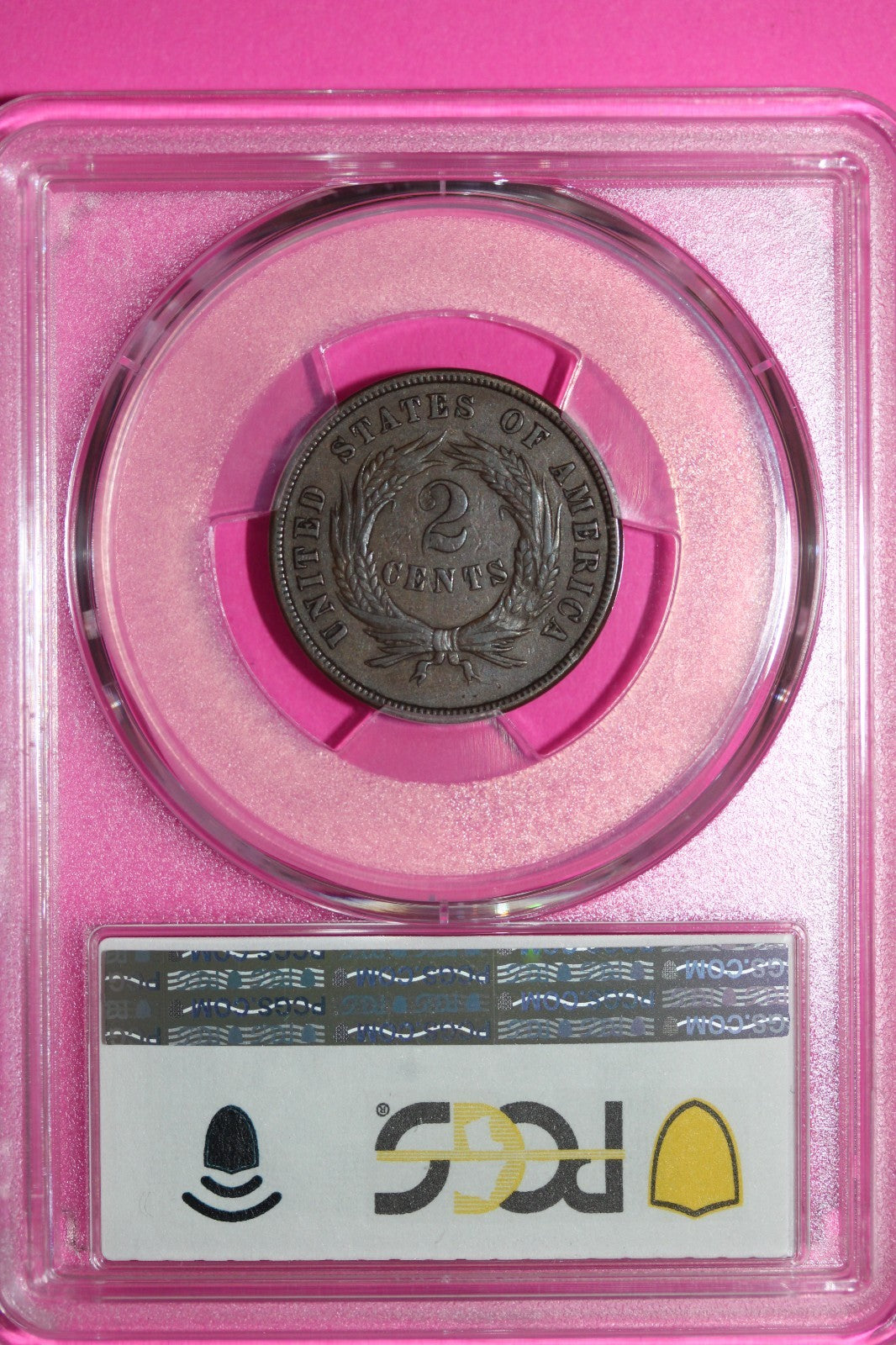 1871 VF 35 Two 2 Cent Liberty Coin PCGS Guaranteed Authentic & Genuine Slab 115