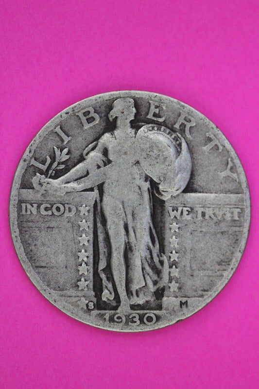 Full Date 1930 S Standing Liberty Silver Quarter You Get The Coin In Pics TOM 13