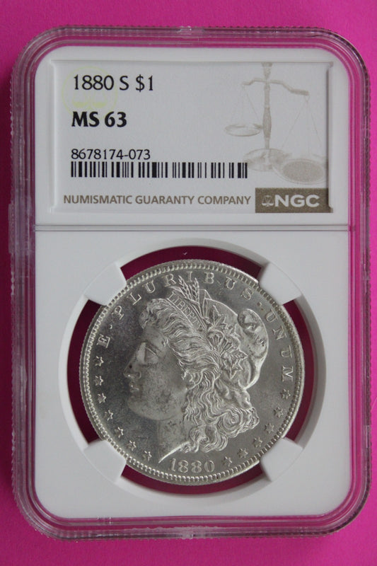 1880 S MS 63 Liberty Morgan Silver Dollar NGC Certified Graded Authentic 767