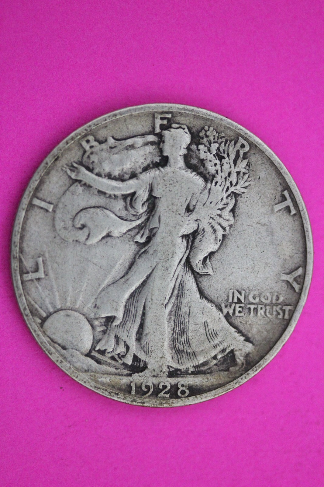 1928 S Walking Liberty Half Dollar Scarce Semi Key Date Silver Walker Coin 0006