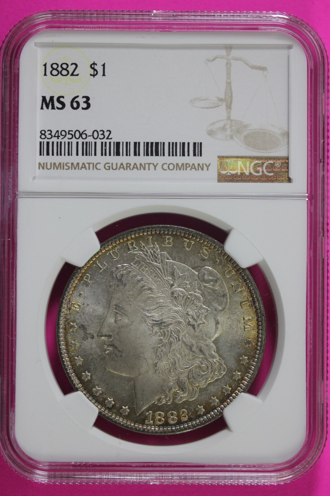 1882 P MS 63 Liberty Morgan Silver Dollar NGC Certified Graded Authentic 682