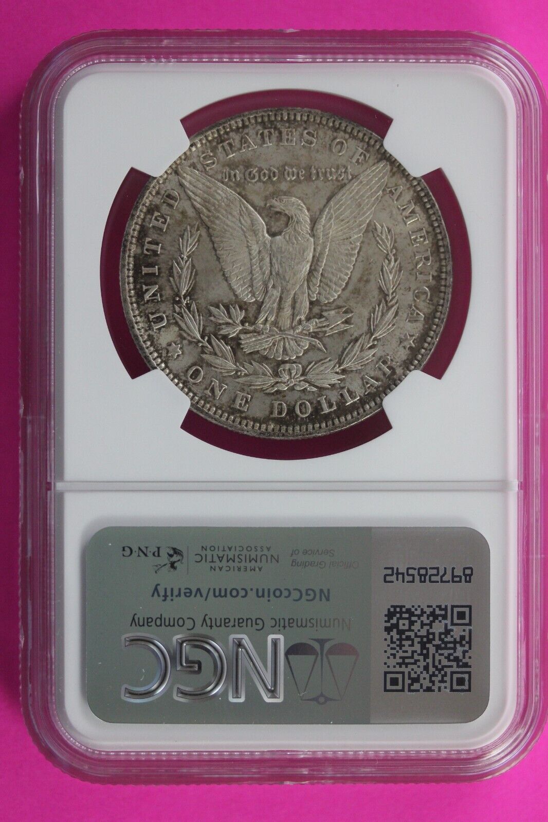 1896 P MS 63 Liberty Morgan Silver Dollar NGC Certified Graded Slab 457