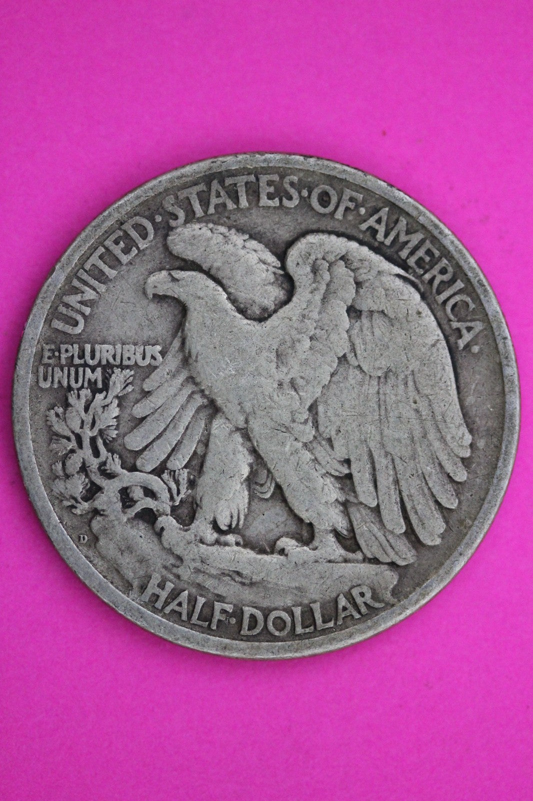 1918 D Walking Liberty Silver Half Dollar Guaranteed Authentic Genuine Coin 2361