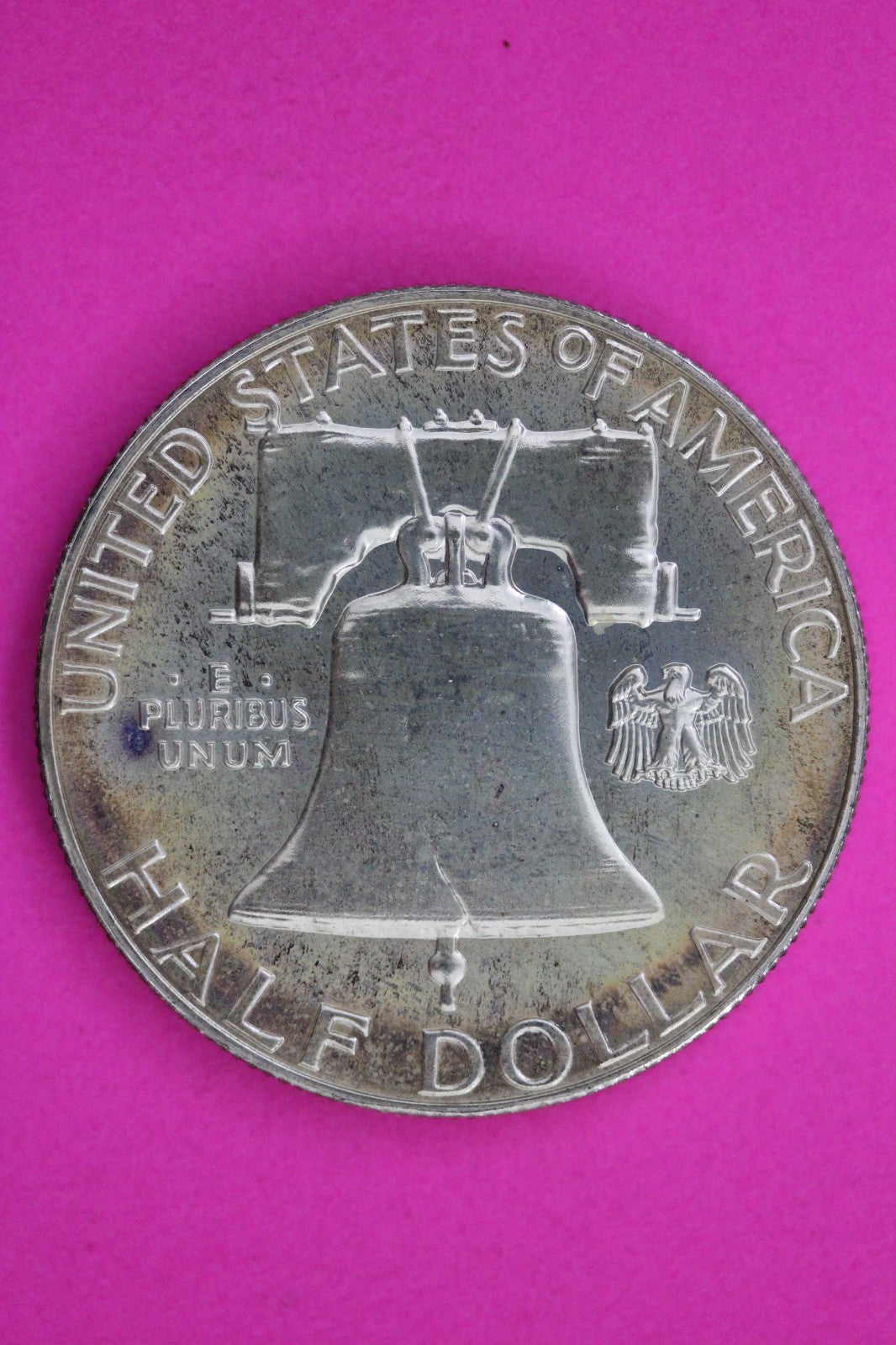 Toned 1963 P Ben Franklin Half Dollar Silver Coin Guaranteed Authentic 1795