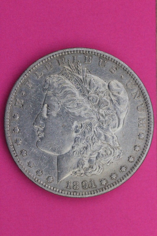 High Grade 1891 S Morgan Lady Liberty Rare Date Silver Dollar Authentic 0290N